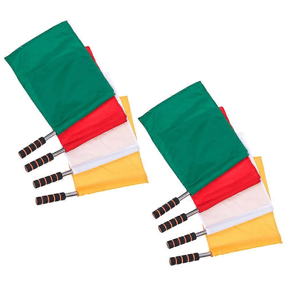 Signal Flags Soccer Referee Flags for Outdoor Use 8Pcs