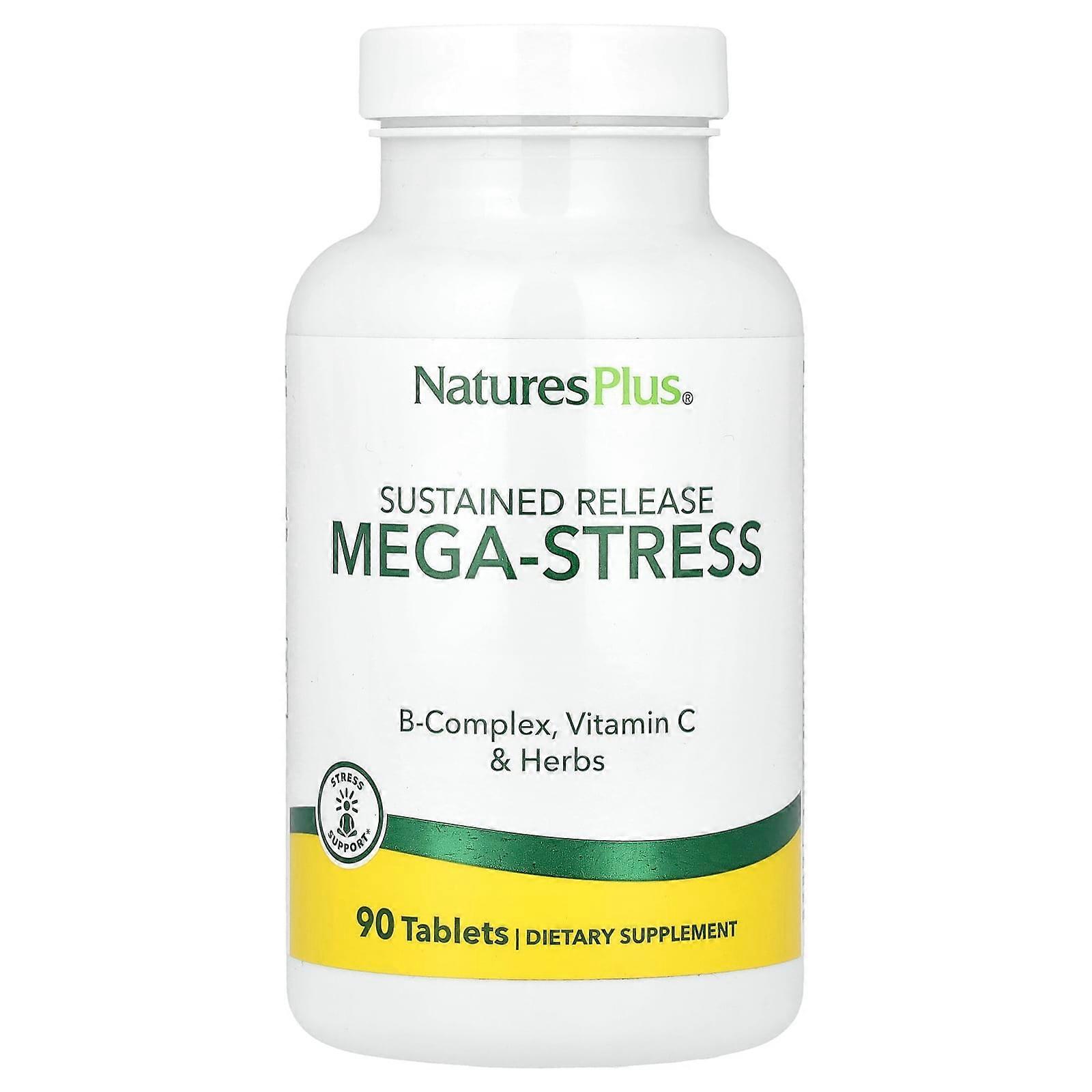 NaturesPlus, Mega-Stress, Sustained Release, 90 Tablets
