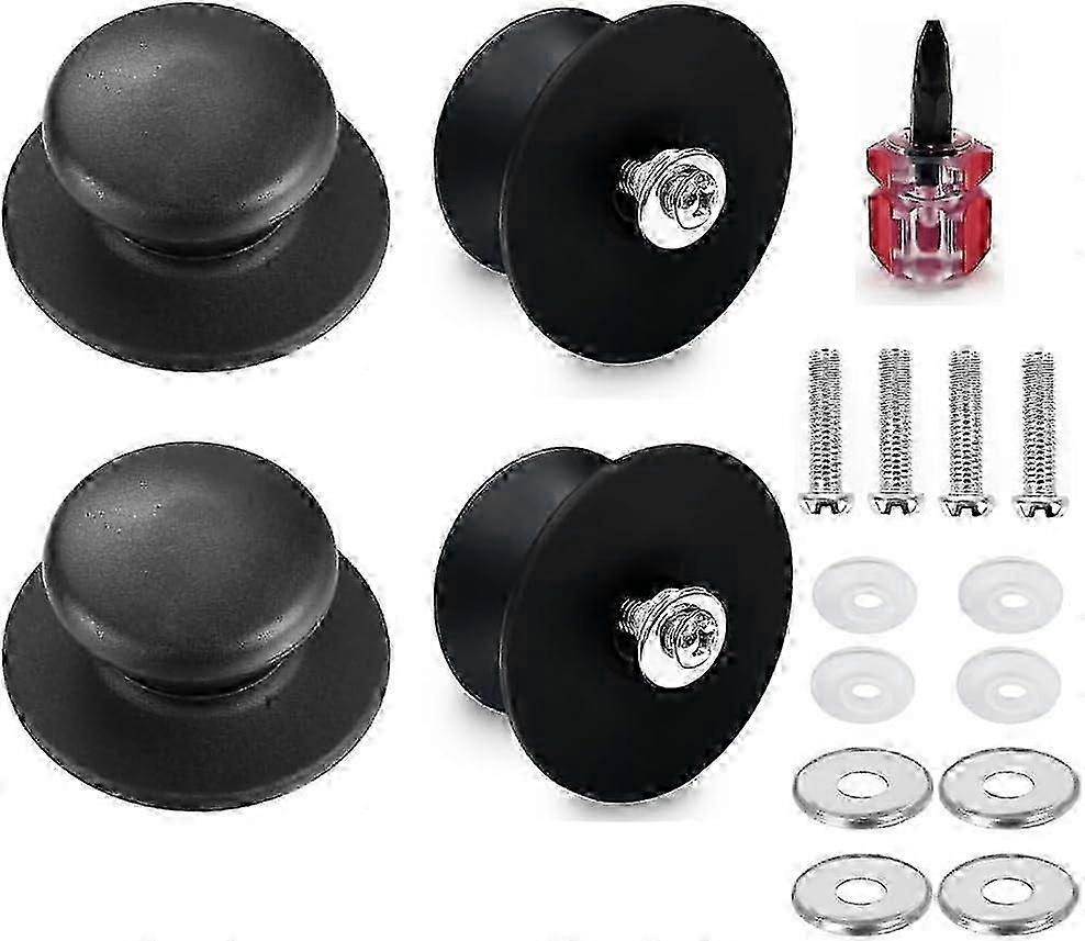 4-Piece Universal Pot Lid Handles Set, Heat-Resistant Bakelite Knobs for Kitchen Cookware