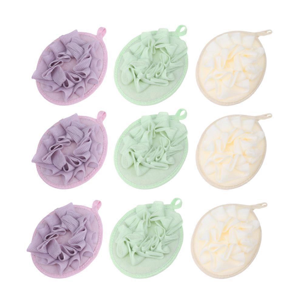 Bath Ball Bath Sponge for Cleaning Use 9Pcs Assorted Color Practical Bathing Accessories