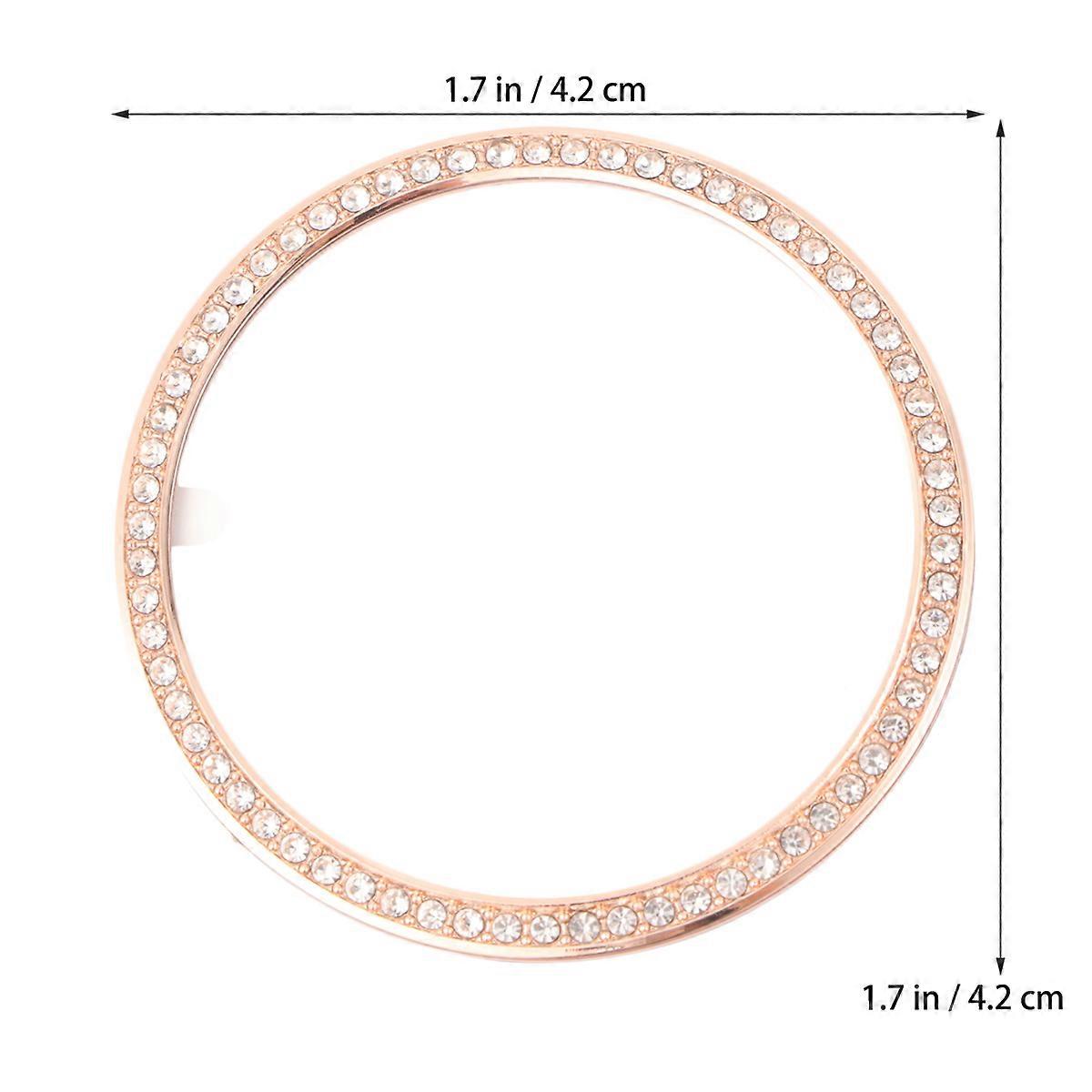 Smart Watch Collision Protector Diamond-Mounted Bezel Ring Rose Gold