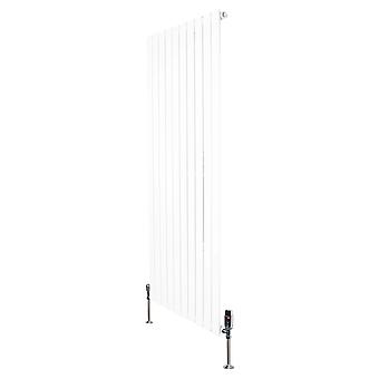 Flat Single Column Radiator 1600mm x 700mm & TRV Chrome Valves Modern Designer Single Panel Central