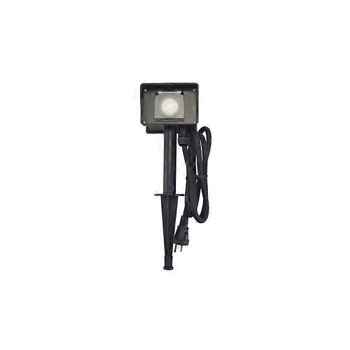 Double socket with timer - PEREL - Schuko - 2P+T - 16 A - 3680 W