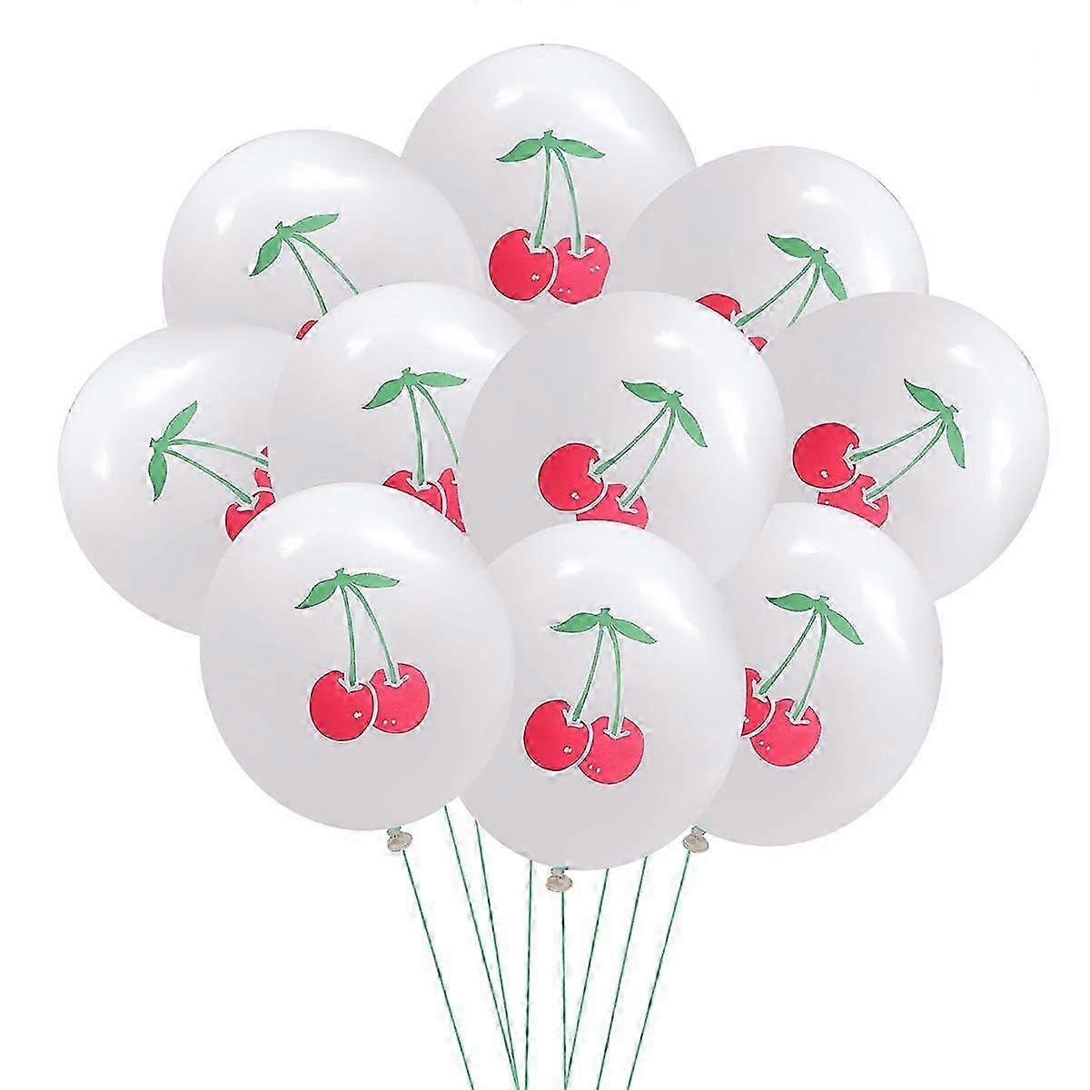 Balloon Decor Featuring Cherry Patterns, Designed for Festive Ambiance