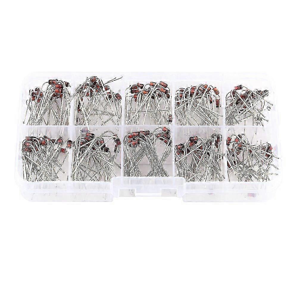 1W zener diode assortment Compatible with electronics, 10 values 200pcs kit