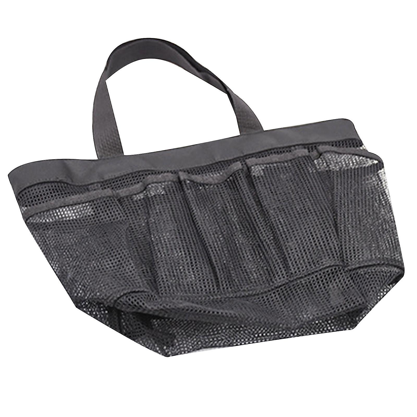 lett mesh-strandveske med flere lommer