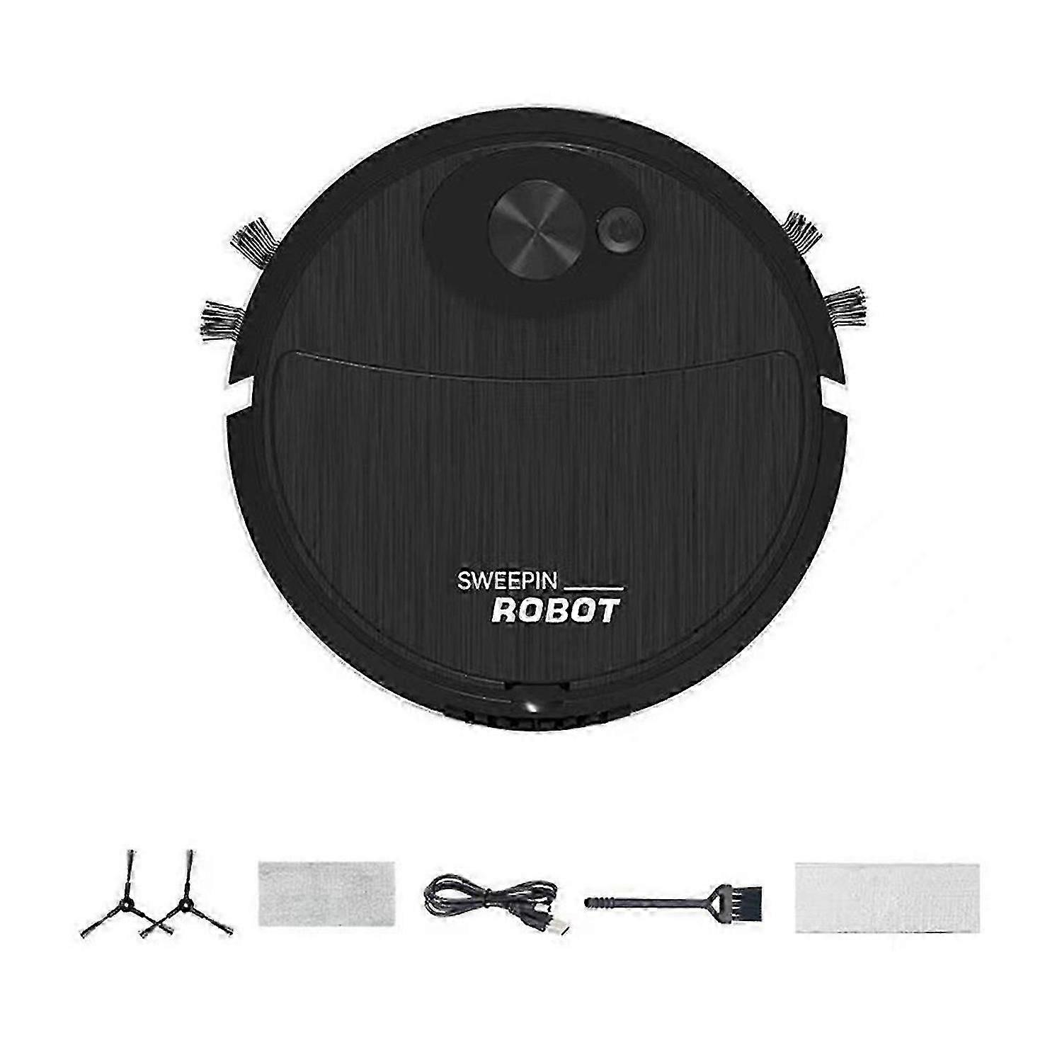 Cleaning Sweeping Robot Automatic Vacuum Robot Cleaning Machine,Black