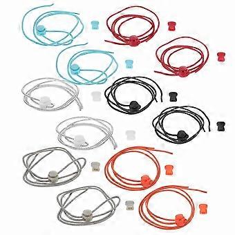 6 pares de cordones elásticos sin nudos para zapatillas deportivas – Cordones sin nudos para adultos, fáciles de usar para actividades en casa y al aire libre.