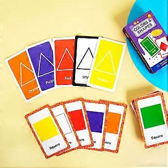 54 PCS Colors & Shapes Flash Cards for Kids - Educational Learning Tool for Preschool & Kindergarten