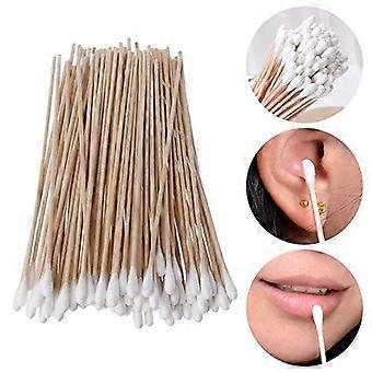 6" cotons-tiges non stériles avec poignées en bois, applicateur à pointe de coton, maquillage coton-tige tige poignée applicateur Q-tip pour l’artisanat de soins des plaies (200pc
