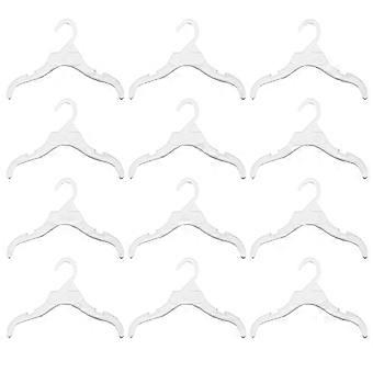 Pet Apparel Hanger for Organizing Small Pet Dog Cats Pet Toddler Outfits 19/25CM Pet Clothing Hanger Plastic White