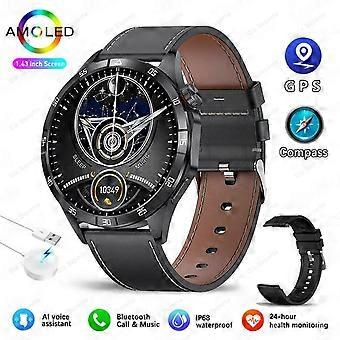 Uusi GT4 Max Smart Watch 1.43Inch 466 * 466 Screen ChatGPT Smartwatch Bluetooth-puhelut NFC-kompassi GPS IP68 vedenpitävät älykellot