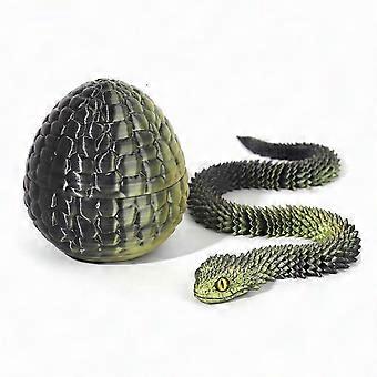 1 Set 3D Printed Snake Egg Figurine with Movable Joints for Snake Eggshell Figure Fidget Toy