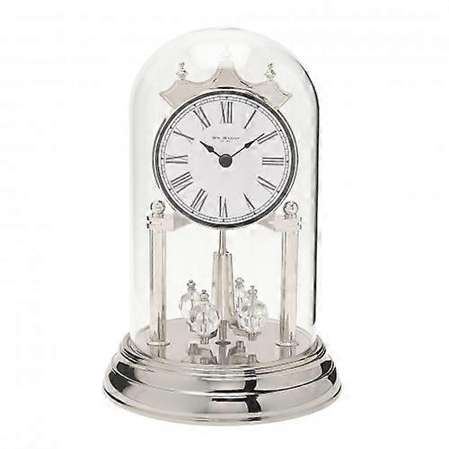 Wm.Widdop Rotating Pendulum Anniversary Clock - Silver