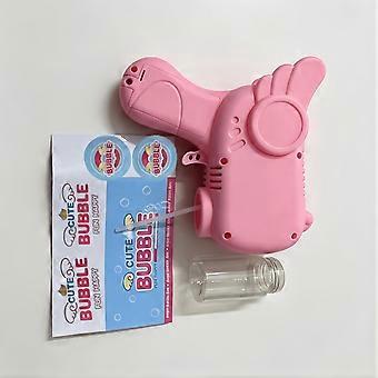 Bubble Gun Set for Kids, Fully Automatic Bubble Machine with Cute Cartoon Design, Outdoor Summer Toy for Parent-Child Fun, 2 Color Options
