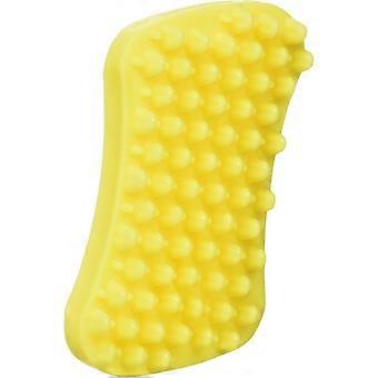 Pet + Me Brosse de toilettage multifonctionnelle pour chien à poil court, jaune