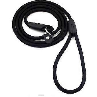 Sturdy Pet Collar Rope Nylon Dog Training Walking Lead With P Chain 1cm black