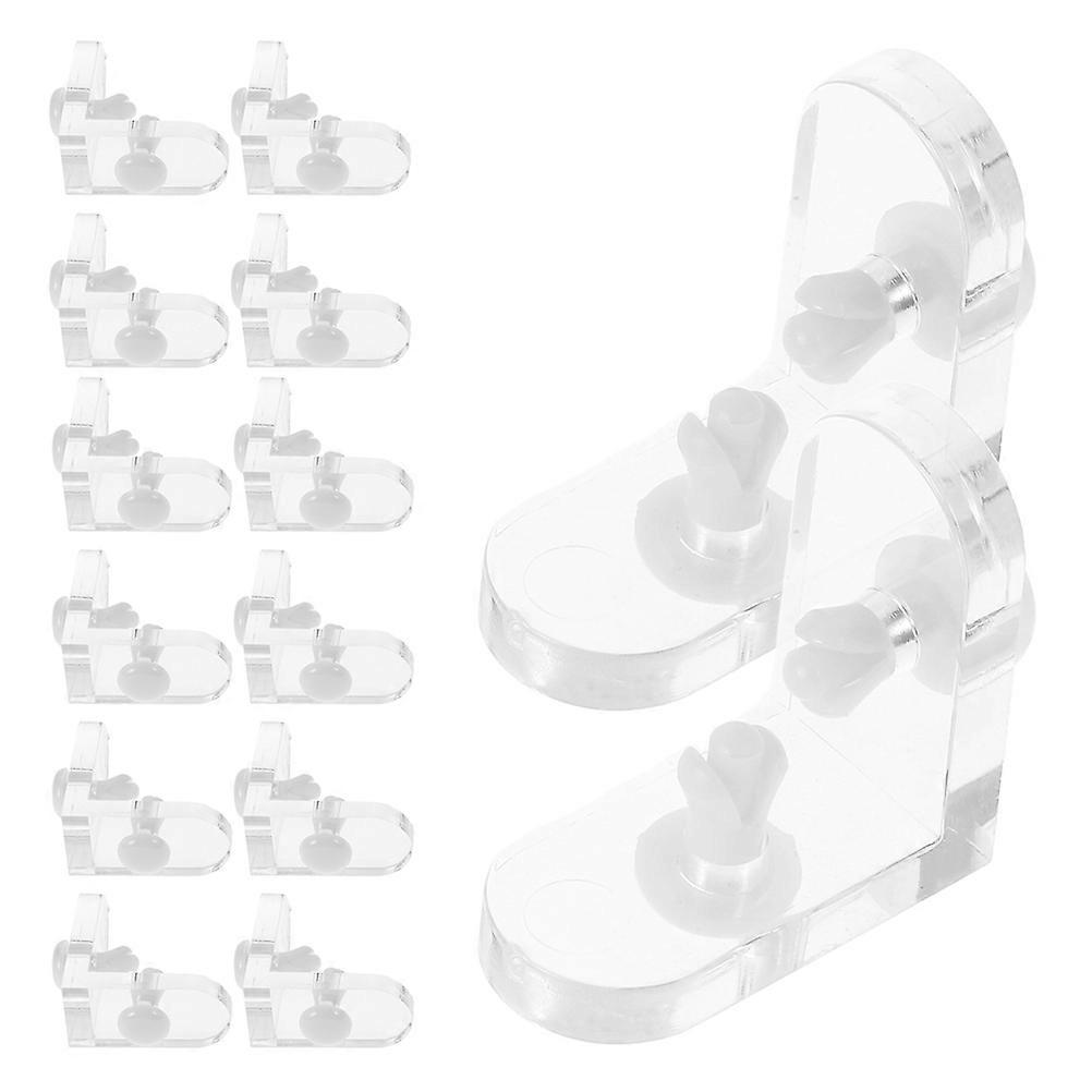 Transparent Acrylic L Shape Corner Brackets Supply Support 20Sets for Display Boxes