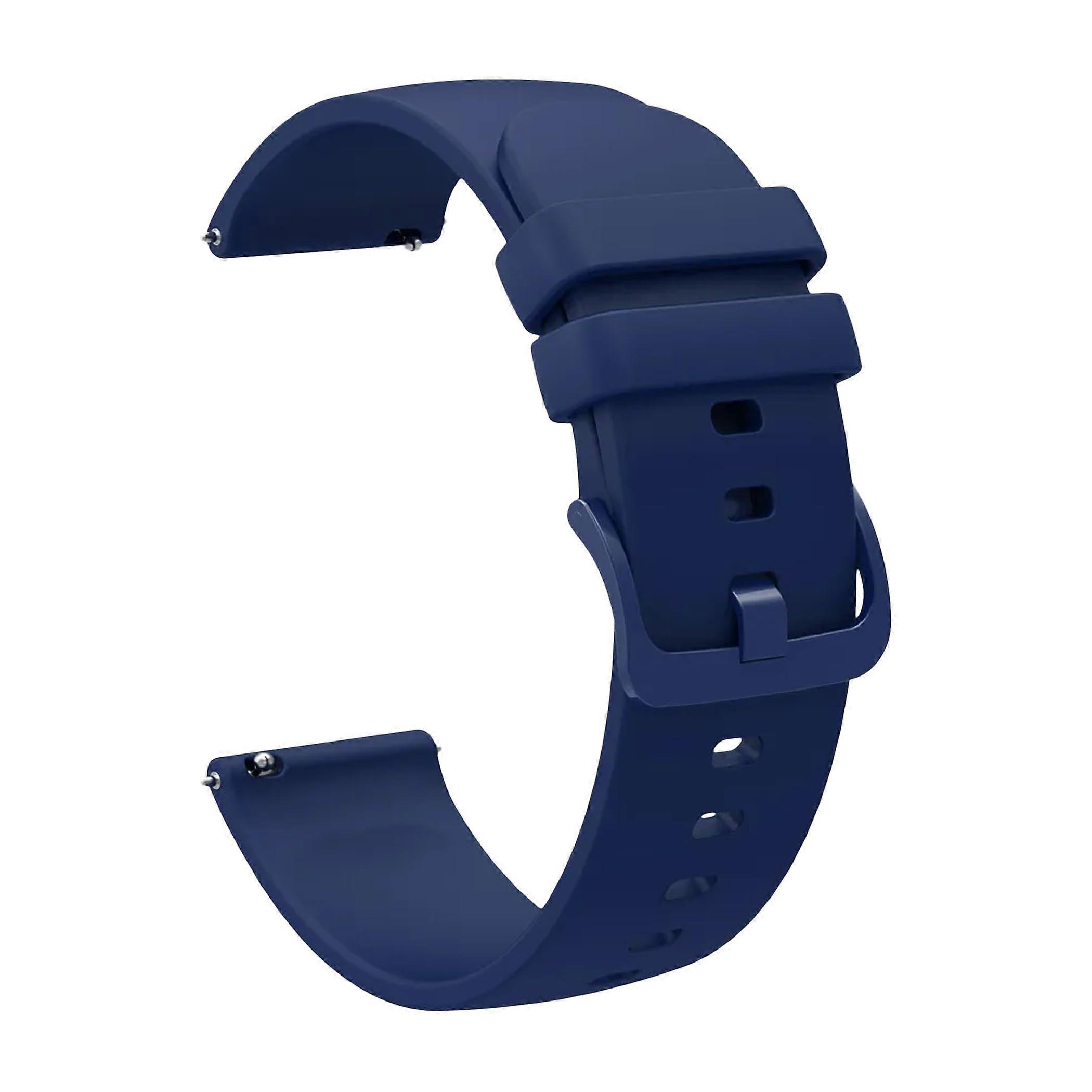 40mm Quick Release Silicone Strap Compatible with Timex Marlin Chronograph Tachymeter Dark Blue