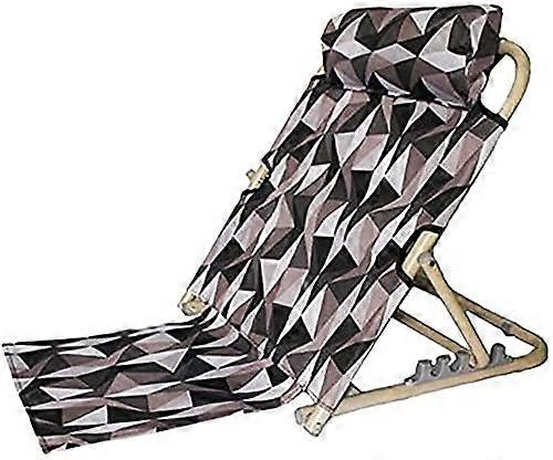 Adjustable Bed Backrest Support with Padded Headrest, SixAngle Foldable Design for Elderly, Disabled, Fantasy Grid
