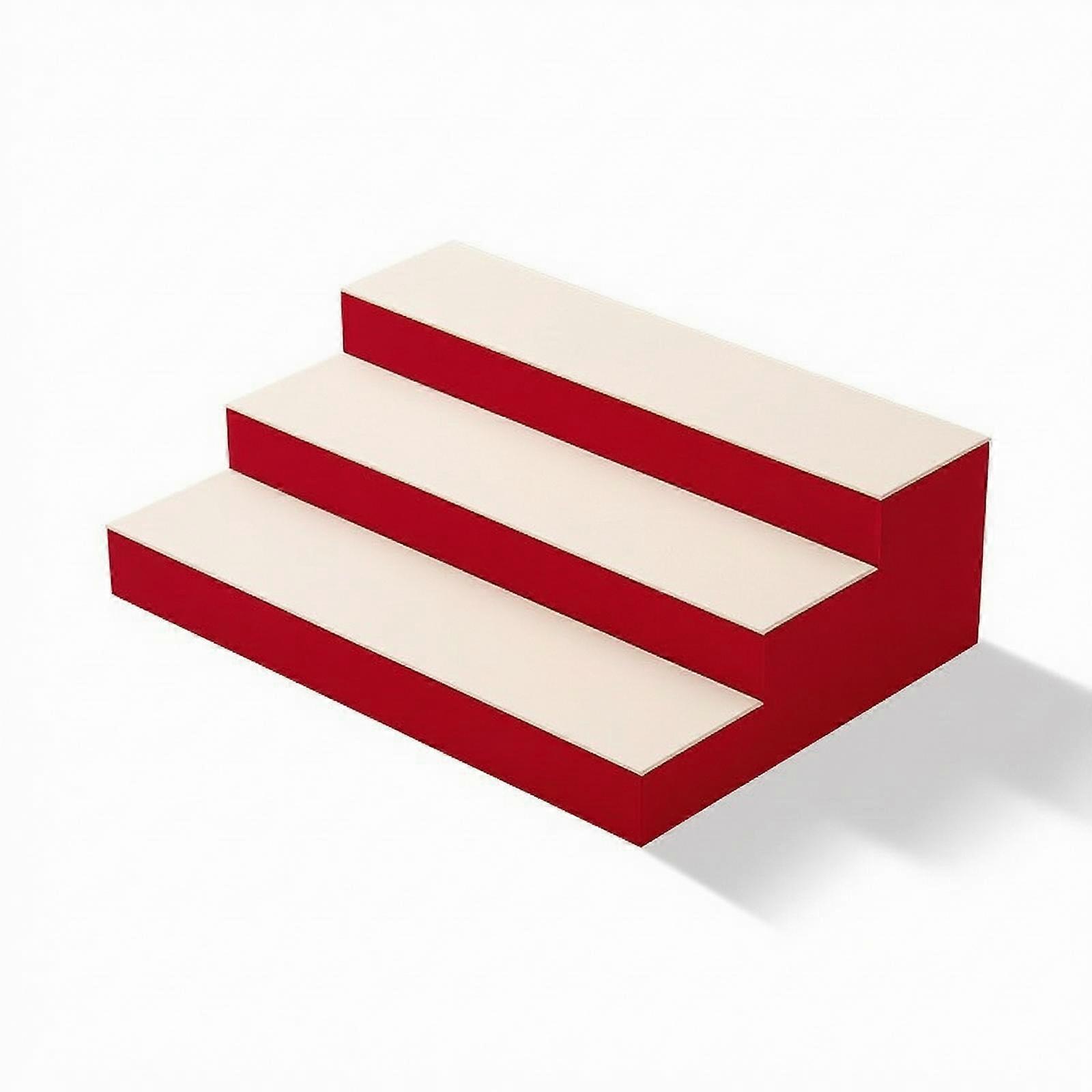 Three-Tier Display Riser Rectangular Stepped Display Stand Space-Saving Riser