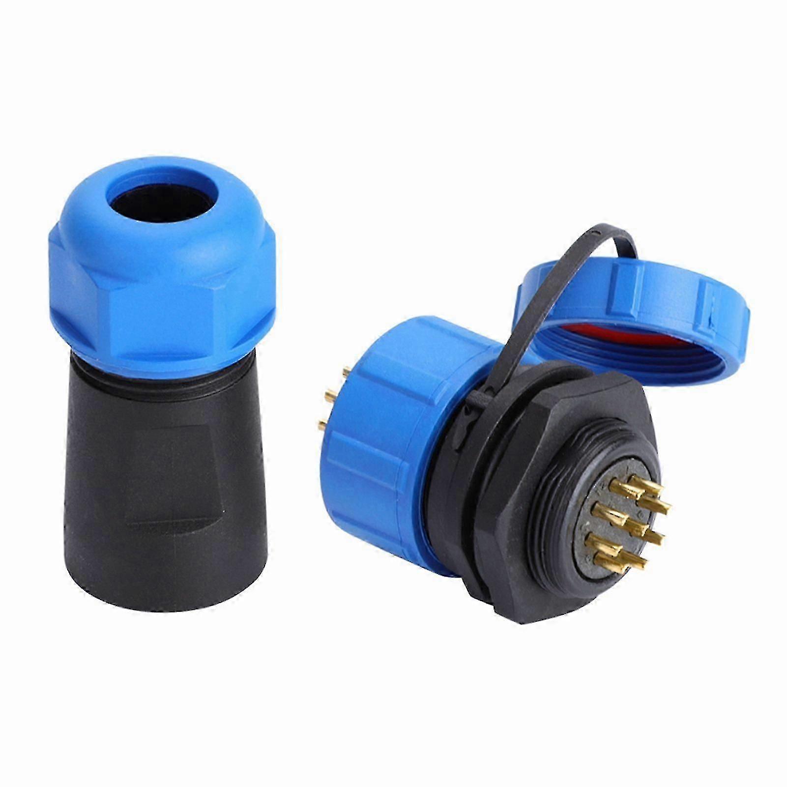 IP68 SP21 7Pin Waterproof Plastic Aviation Plug Socket Connector (9Pin)