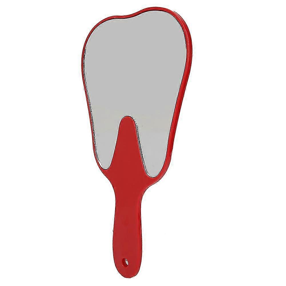 Red Plastic Handheld Compact Hand Mirror 25x13cm Cute