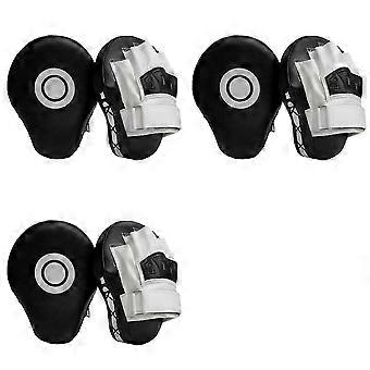 6X Boxing Leather Punch Focus Mitts,Target Training Hand Pads compatible with Karate, Muay Thai Kick, Sparring, Dojo, Martial Arts