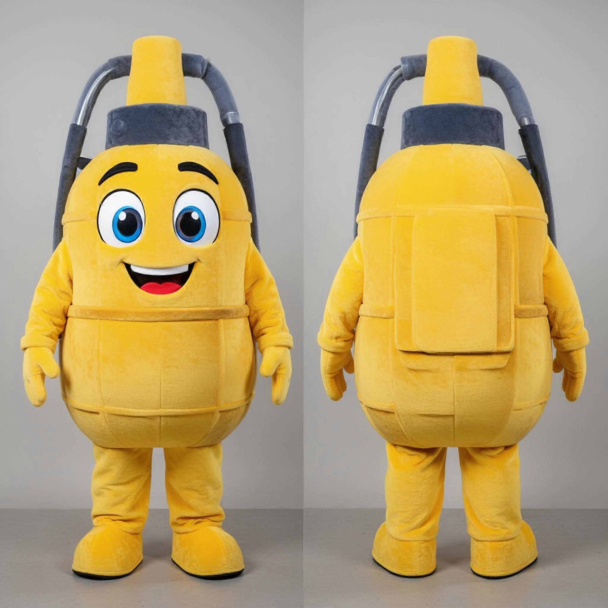 MASTICOT Vibrant Yellow Explosive Grenade Mascot