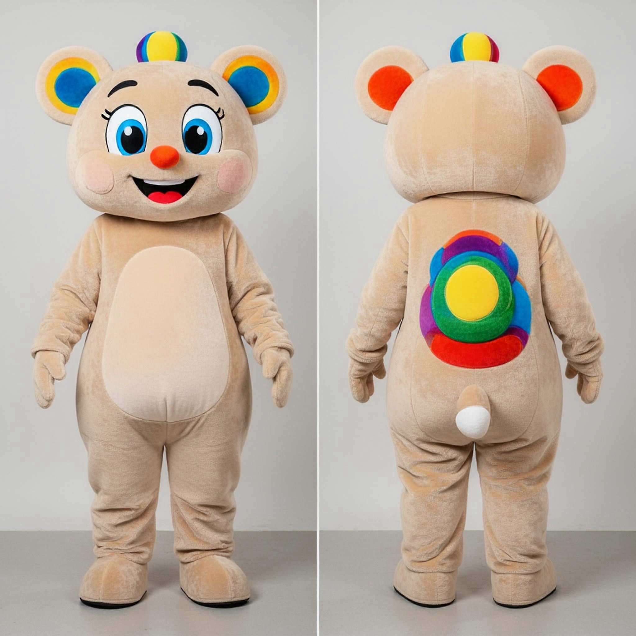 MASTICOT Beige Smiling Juggle Mascot