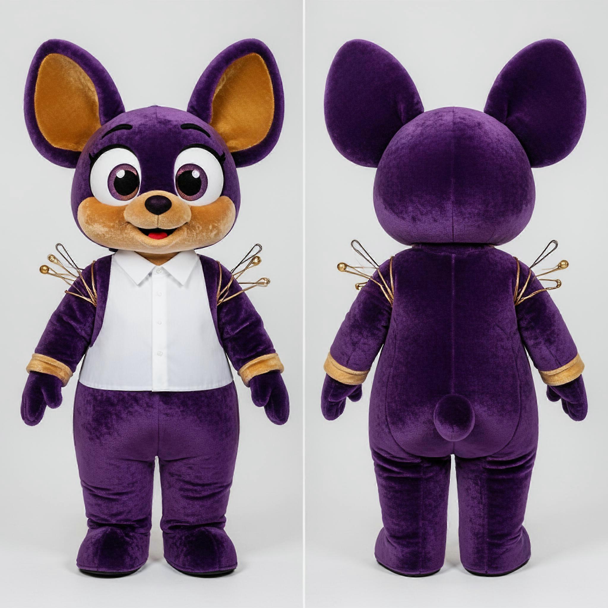 MASTICOT Plush Purple Daring Tightrope Walker Mascot