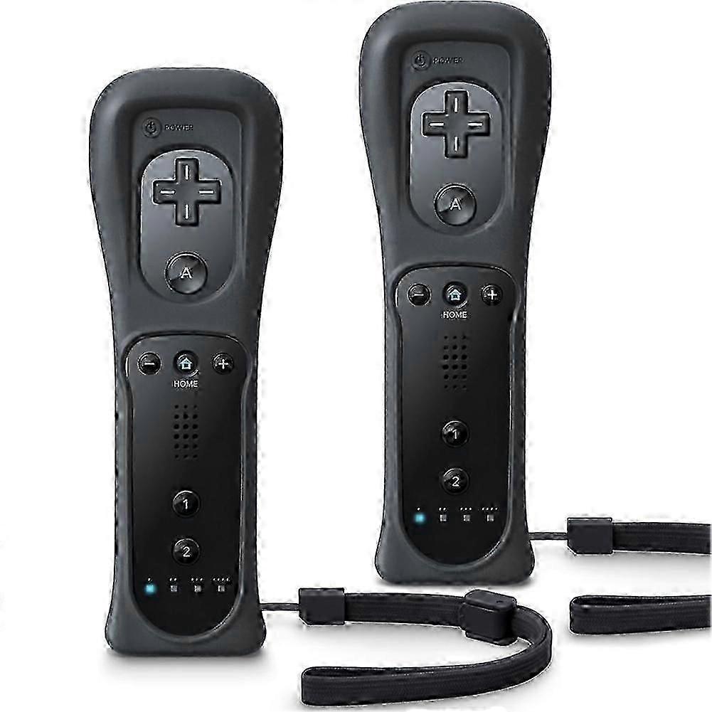 2 Pack Remote Controller for Wii & Wii U, with Silicone Case and Wrist Strap