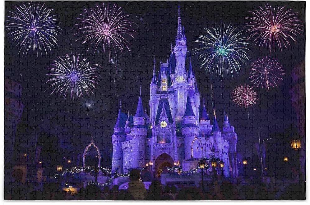 Puzzle Château avec Feu d'Artifice - Puzzle Château de Rêve pour Adultes - Cadeau VV1126