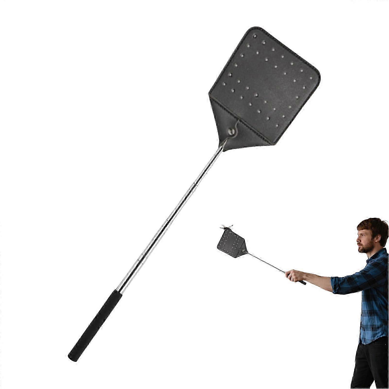 Leather Grip Adjustable Fly Swatter