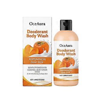 Oceaura Persimmon Refreshing Body Wash 100ml Moisturizing Plant Extracts premium
