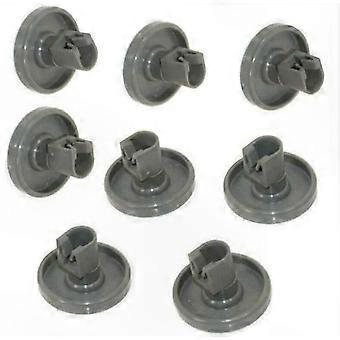 Roues du panier inférieur du lave-vaisselle - paquet de 8, diamètre 25 mm, compatible avec plusieurs marques
