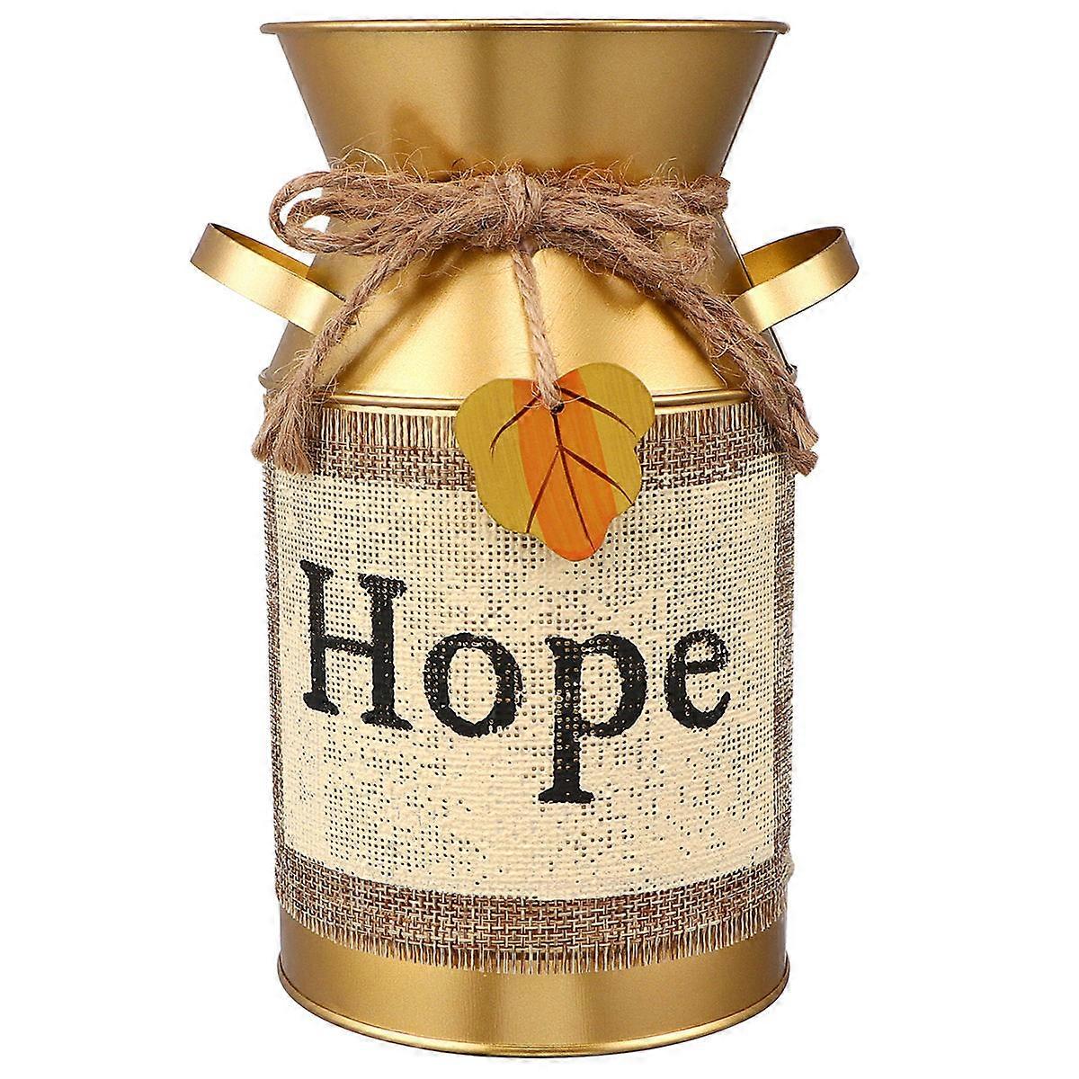 Vase Milk Pot Shape for Storage Use 2Pcs Creative Letters Printing