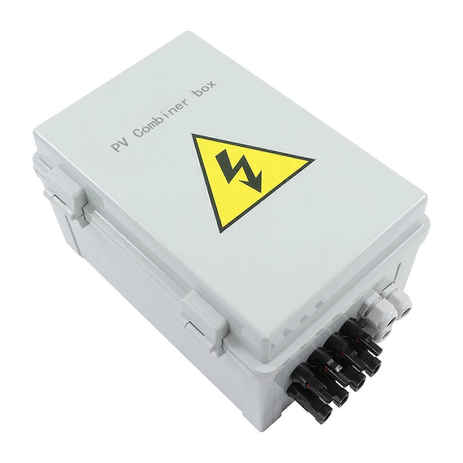 4 String Solar PV Combiner Box Rust Resistant Fireproof 4 in 1 Distribution Box for Off Grid Systems