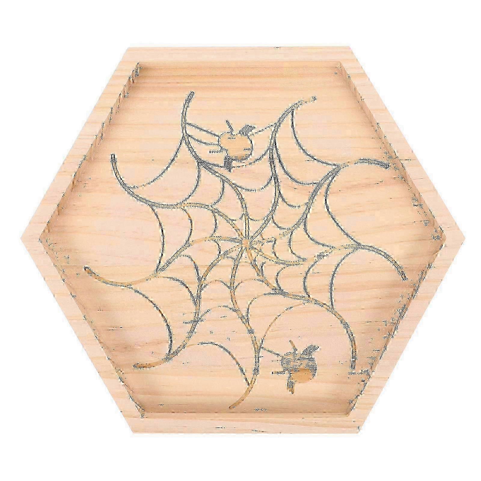 Solid Wood Halloween Fruit Platter-y10