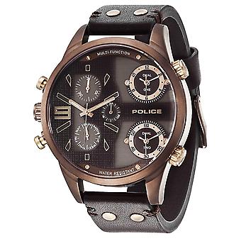 Politie horloges Copperhead Quartz analoge man horloge met R1451240003 Cowskin armband