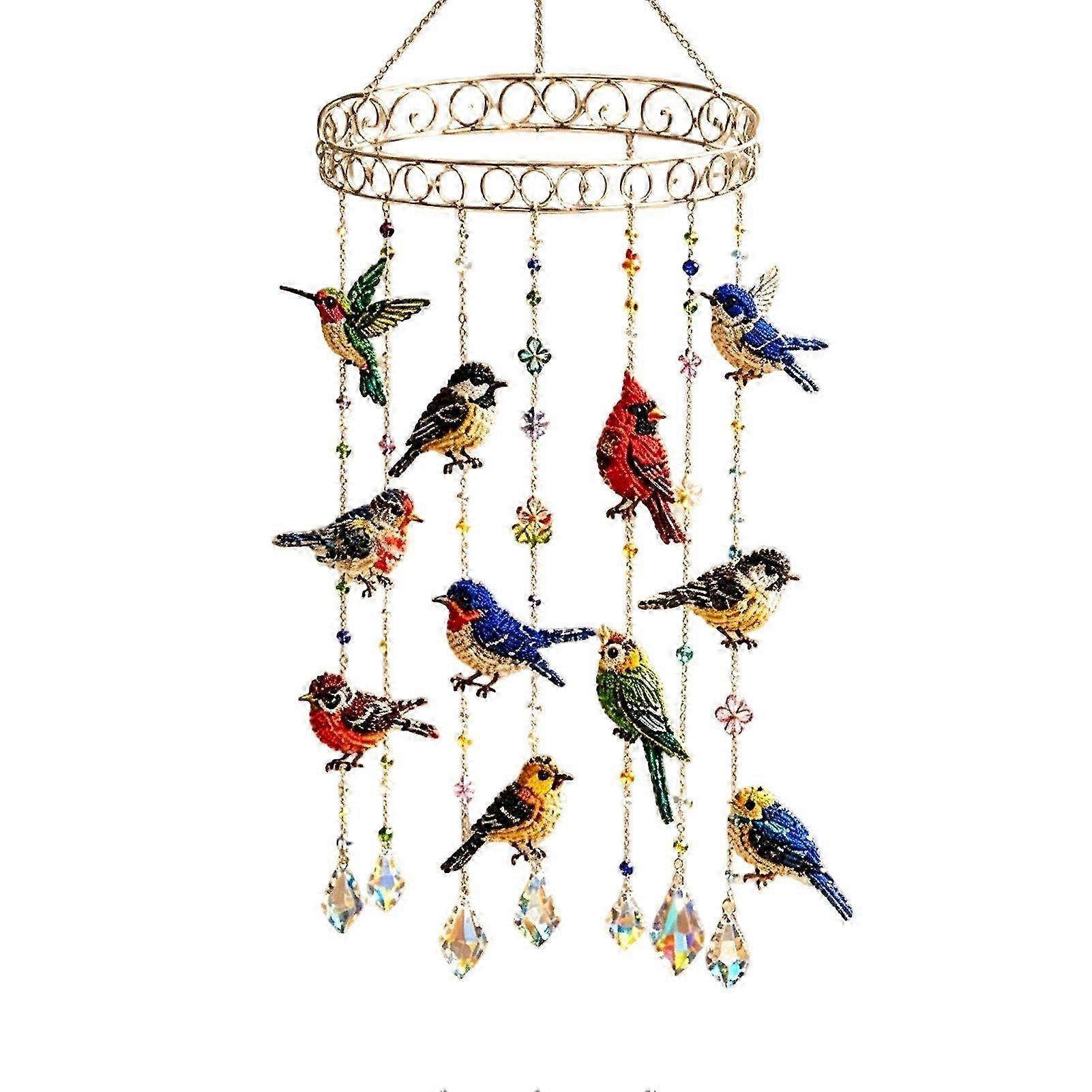 Outdoor Crystal Bird Wind Chime