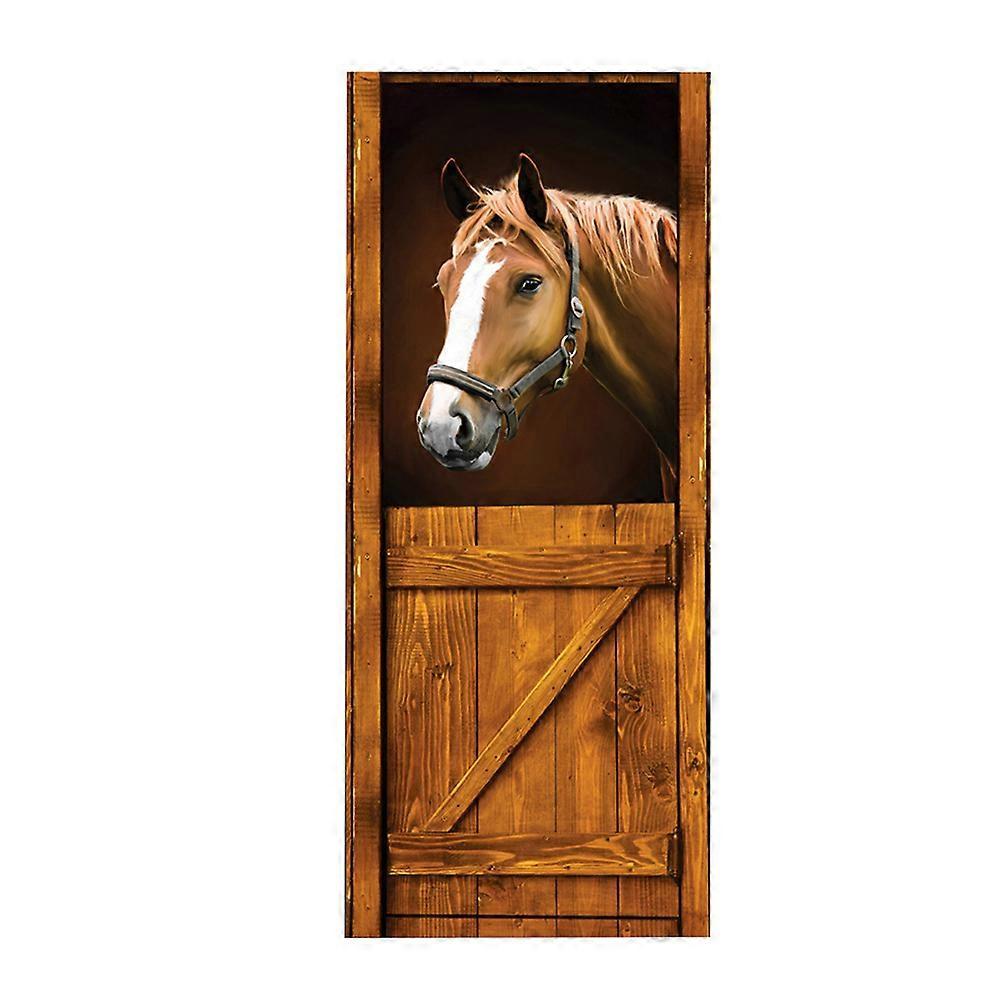 3D Horse Door Decoration Sticker