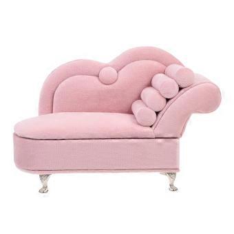 Miniature Sofa Decor Mini House Sofa for Decoration Doll House Pink