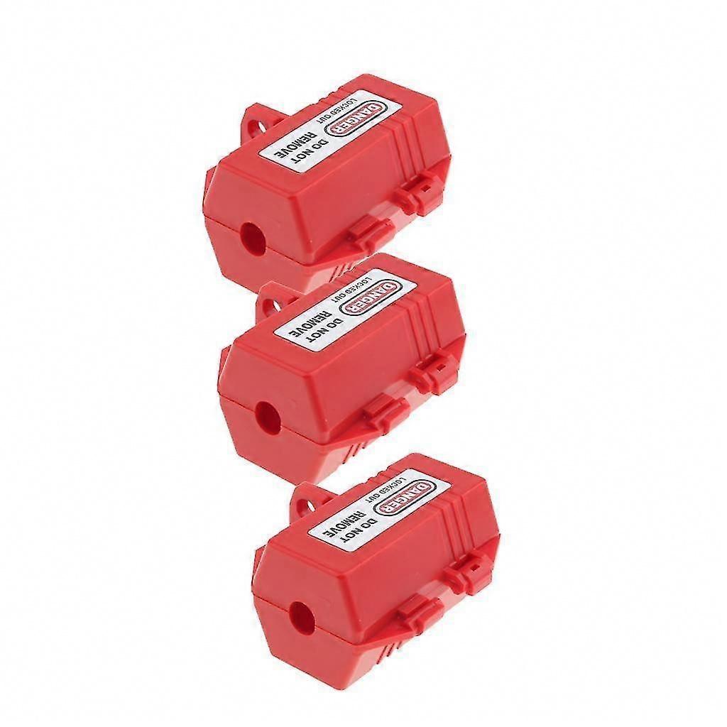 3-Pack Recycled Plastic Small Plug Lockout for Lockout Tagout