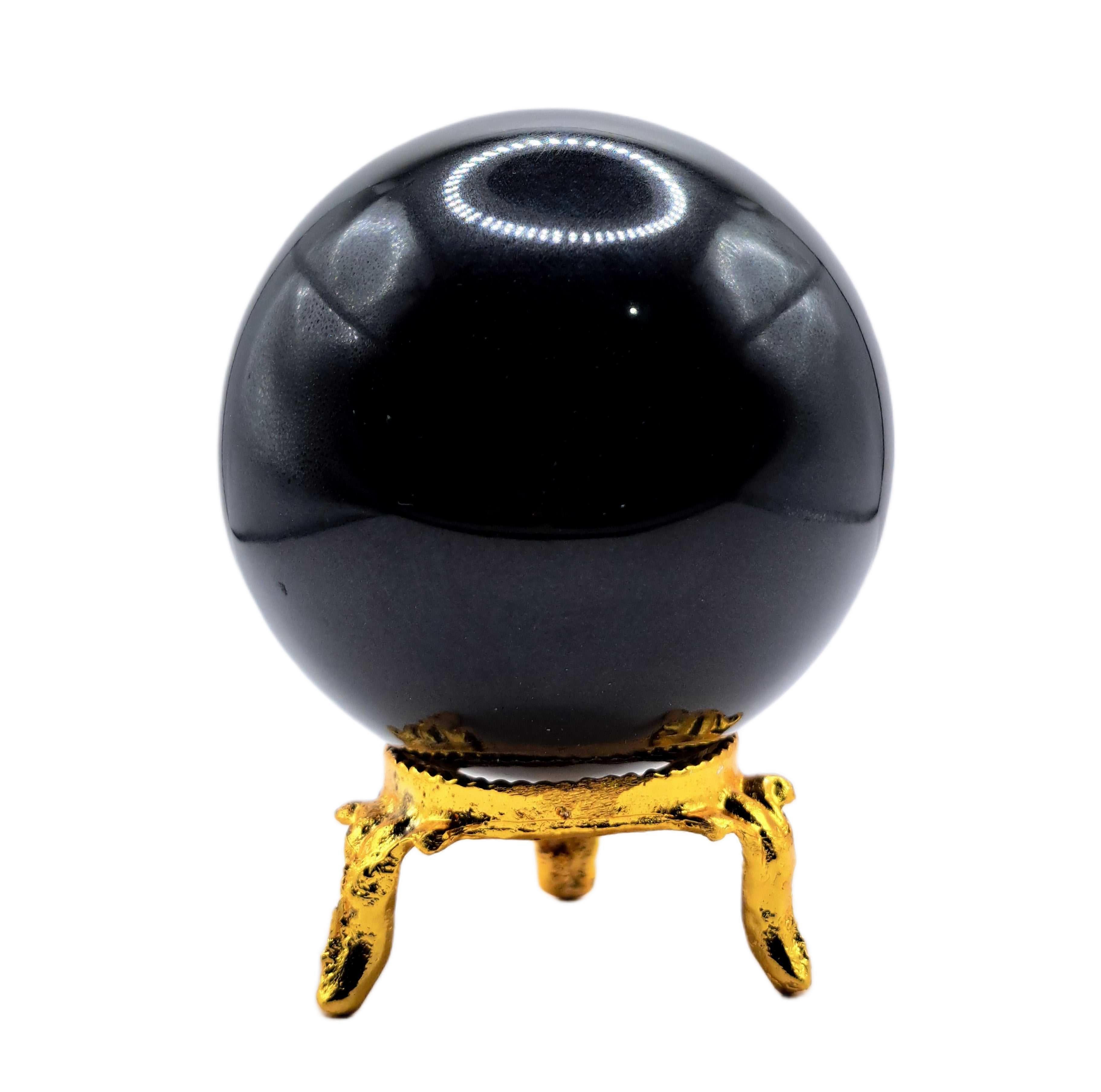 Obsidian Sphere Quartz Healing Ball