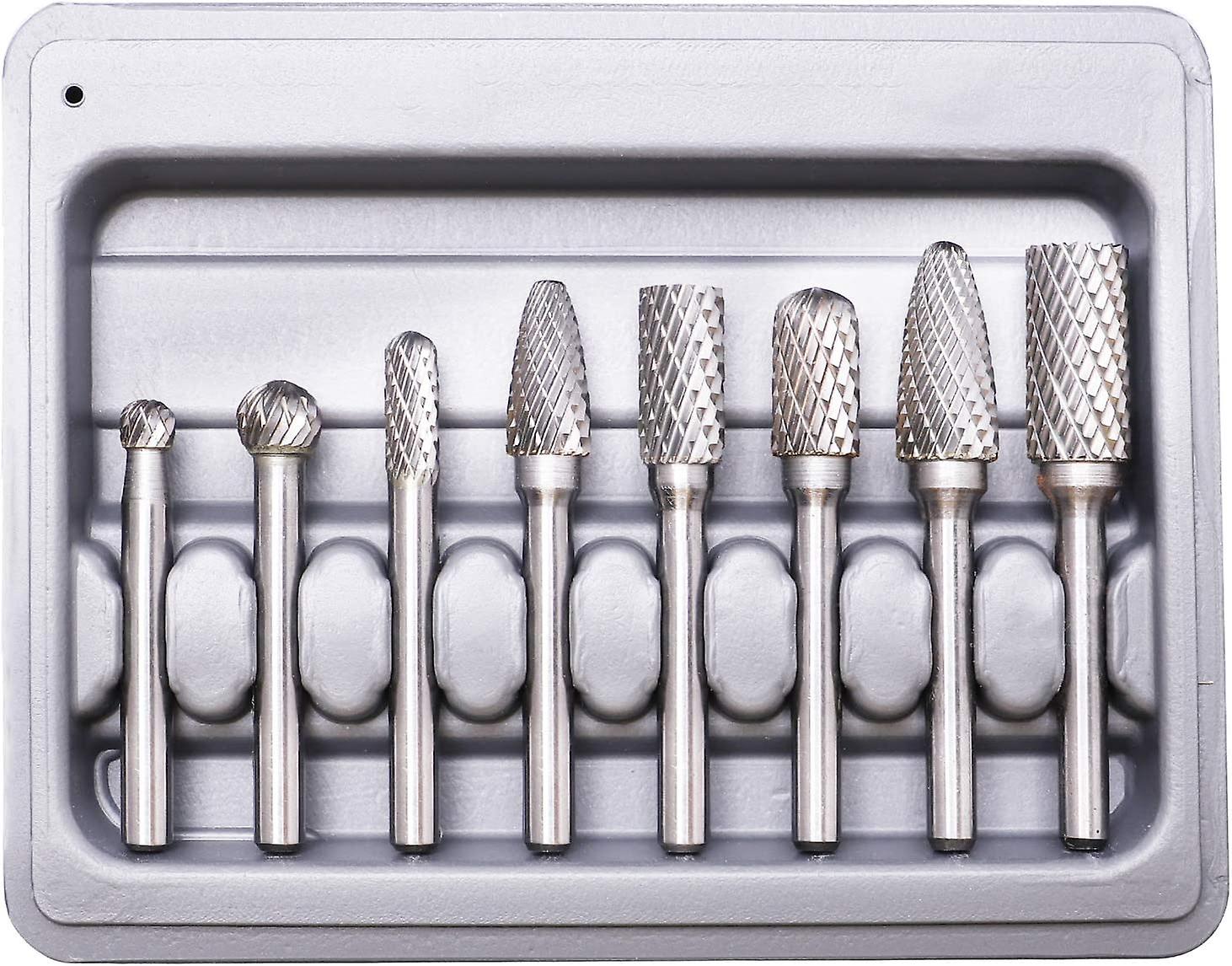 2023 - roterende kutter, dobbel kutter wolframkutter, 8 stykker solid karbidstål dobbeltkutter Wolfram Ro