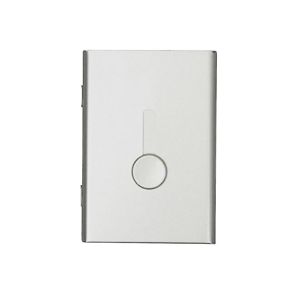 Light Grey Thin Sliding Stainless Steel Id Card Holders