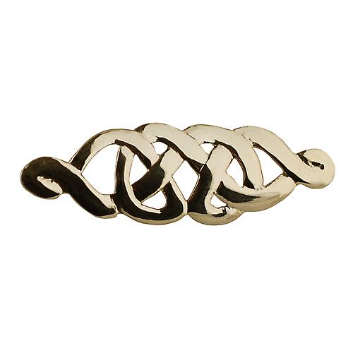 9ct Gold 12x40mm Celtic knot Brooch