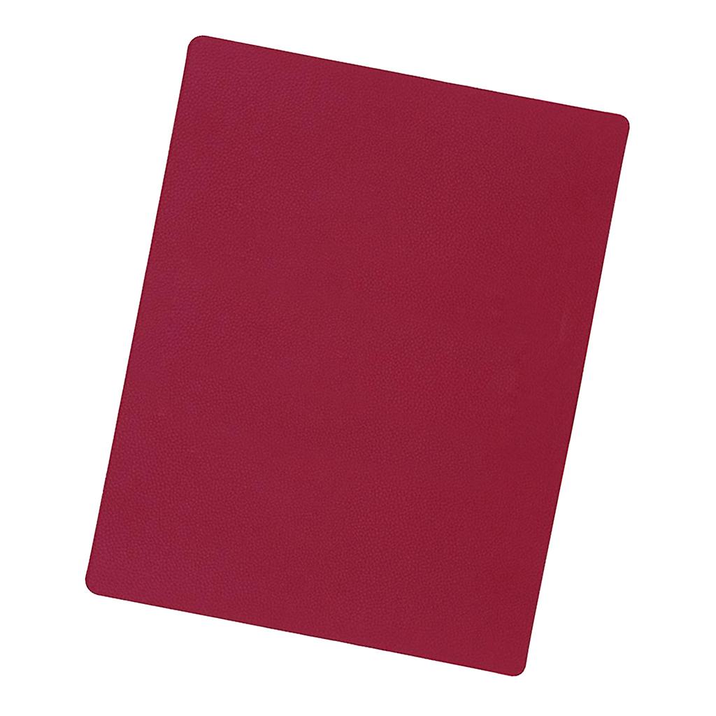 PU Leather Double Sided Mouse Mat Rectangle Table Cover wine red
