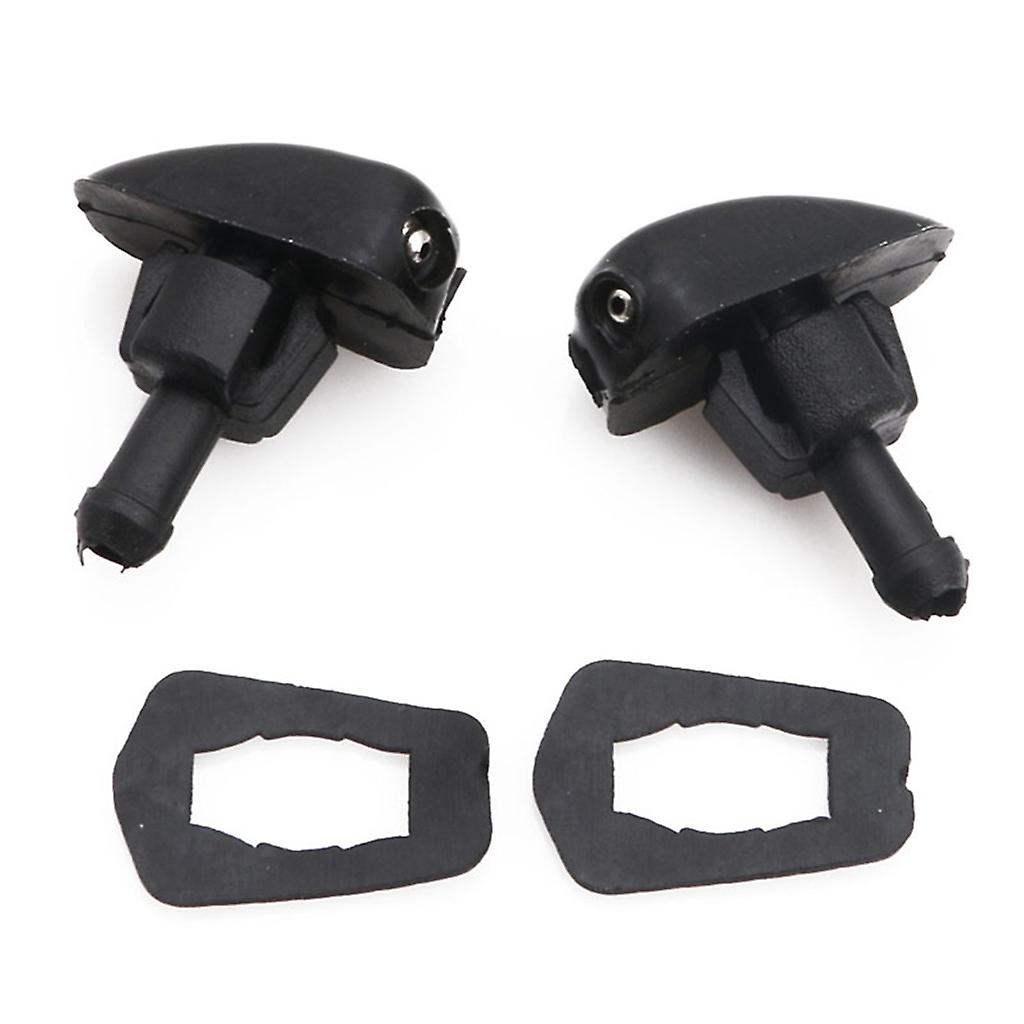2Pcs Black Plastic Car Auto Window Windshield Washer Spray Sprayer Nozzle New